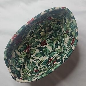 Longaberger Christmas Basket Liner Cotton Fits 2002 Small Comforts Basket